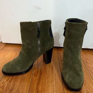 Dolce Vita Olive Green Suede Bootie Size 9.5